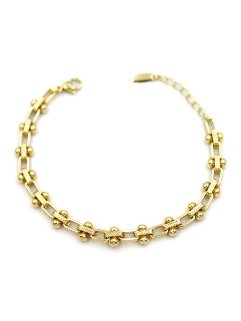14k Gold Plated Link Chain Bracelet Waterproof Giftable Jewelry 29$